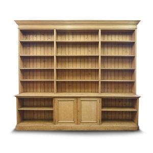 Large Victorian Oak Open Bookcase Antique Bookcases