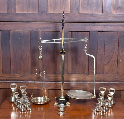 Edwardian Brass Shopkeeper's Scales SAI3755