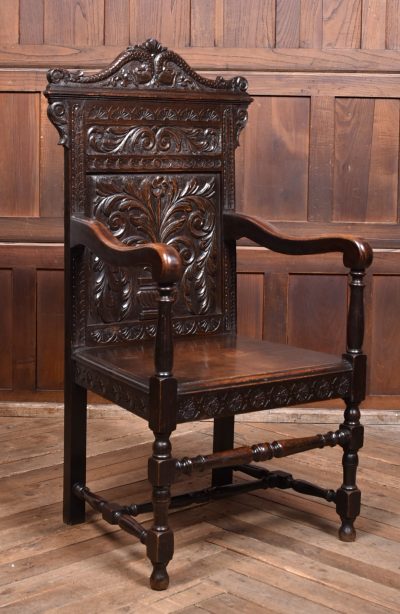 19th Century Oak Hall Chair SAI3757