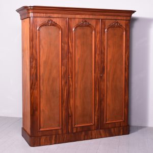 Victorian 3 Door Mahogany Wardrobe antique wardrobes Antique Furniture