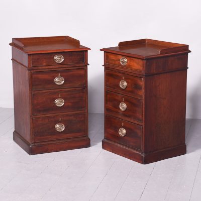Neat-Sized Pair of Victorian Mahogany Chest of Drawers