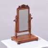 Rare, Neat-Sized Inlaid Mahogany Apprentice-Piece Regency Dressing Mirror