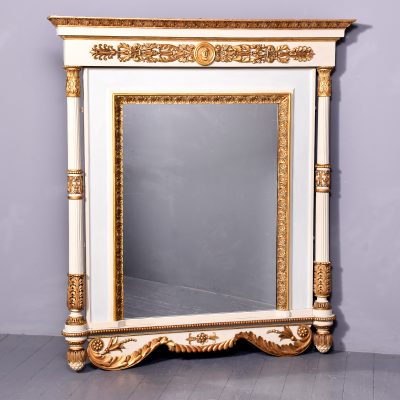 George IV Painted and Parcel-Gilt Overmantel Mirror