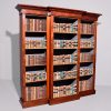 Early Victorian Breakfront Mahogany Open Bookcase