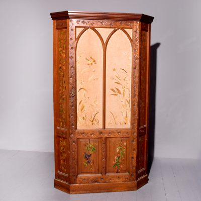 Carved & Painted Corner Wardrobe