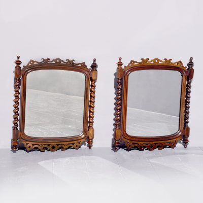 Pair of Victorian, Decorative Rosewood Framed Wall Mirrors