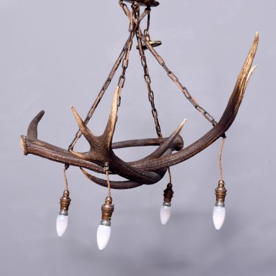 Four Lamp Antler Chandelier
