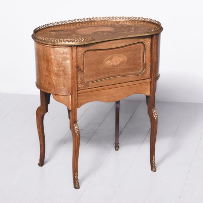Late Victorian Marquetry Inlaid Side Table or Cabinet