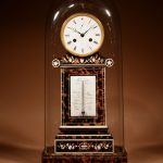 Beautiful And Rare French Pendule/Mantel Clock With Thermometer Circa 1870. Dome Top Antique Clocks