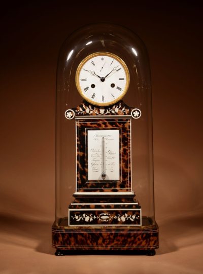 Beautiful And Rare French Pendule/Mantel Clock With Thermometer Circa 1870.