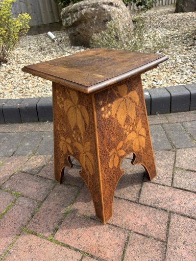 Arts & Crafts Pokerwork Table