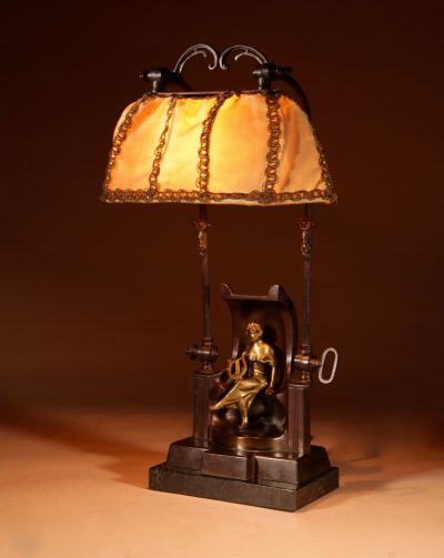 A Very Decorative And Rare Original Art Deco Table Lamp.