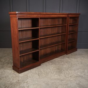 Victorian Mahogany Open Bookcase bookcase Antique Bookcases