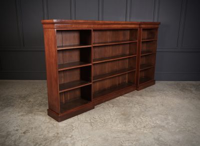 Victorian Mahogany Open Bookcase