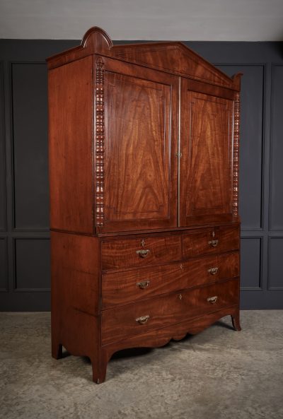 Regency Mahogany Gentlemans Wardrobe