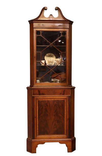 Sheraton Revival Corner Cabinet