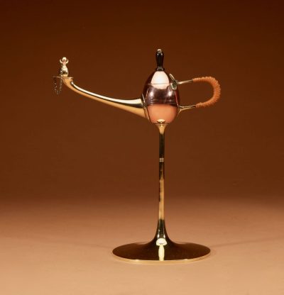Art Nouveau Jan Eisenlöffel Designed For WMF Cigar Oil lamp Circa 1900.