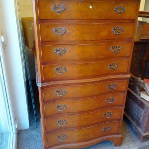Good 1920’s Georgian Style Tallboy Chest antique chest Antique Chest Of Drawers