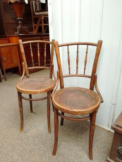 Pair of Antique 1920's Bentwood Chairs