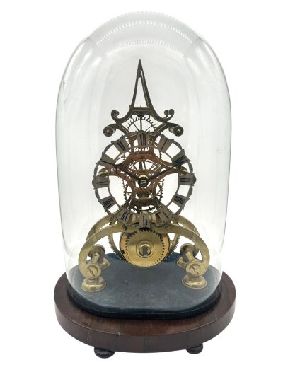 Awesome Rare Victorian 6 spoke wheel Skeleton Mantel Clock - ca1870