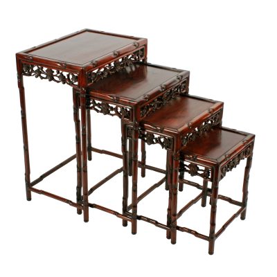 Nest of 4 Chinese Qing Dynasty Hongmu Tables.