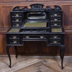 Black Lacquered Edwardian Ladies Writing Desk SAI3774 Edwardian Antique Desks