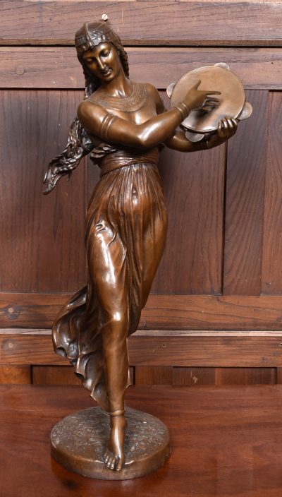 Bronze Figure "Danseuse Au Tambourine" (dancer With Tambourine) SAI3778
