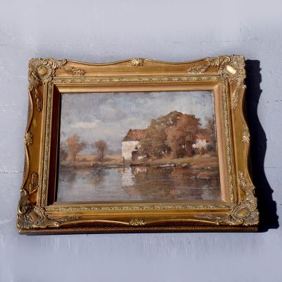 Gilt Framed Original Oil Painting of The East Mill Stirling By James Christie Prowett