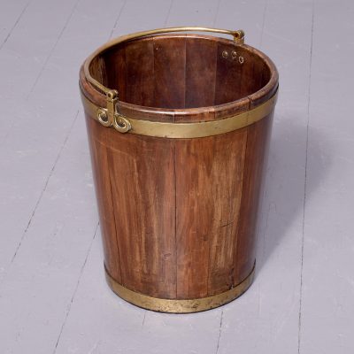 George III brass bound mahogany Irish peat Bucket