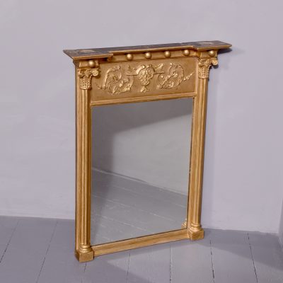 Regency giltwood rectangular wall mirror