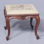 Large size Victorian Mahogany Cabriole Stool Antique Stools