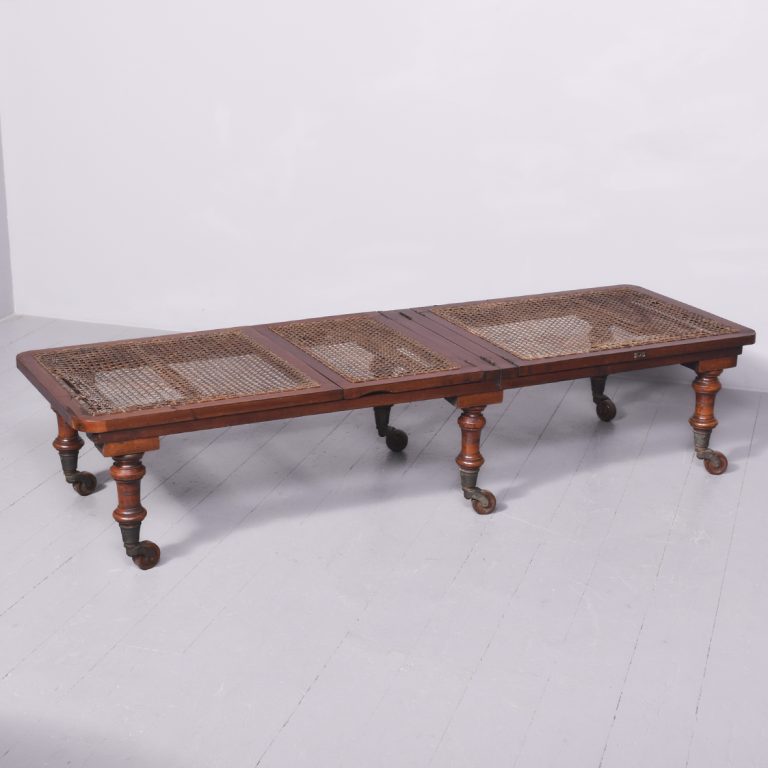 George IV Mahogany and Rattan folding Campaign Bed Antique Beds George IV Mahogany and Rattan folding Campaign Bed
