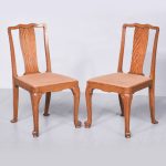 Pair of Mahogany and satinwood Side Chairs by âWhytock & Reid of Edinburghâ, Antique Chairs