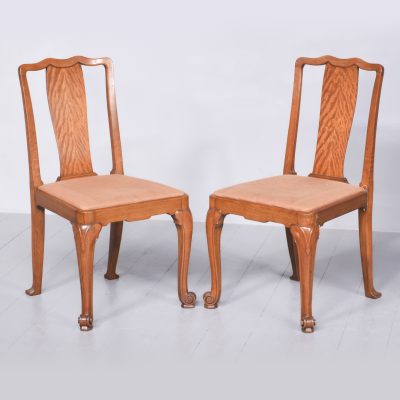 Pair of Mahogany and satinwood Side Chairs by ‘Whytock & Reid of Edinburgh’,