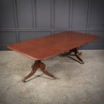 Genuine Regency Mahogany Twin Pillar Dining Table Antique extending dining table Antique Furniture