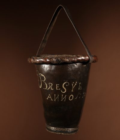 Dated 1776 High Quality Leather Dutch Fire Bucket.