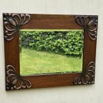 Arts & Crafts Oak Wall Mirror Arts & Crafts Antique Metals