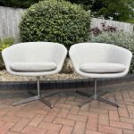 Pair of Pierre Paulin Swivel Armchairs armchair Antique Chairs