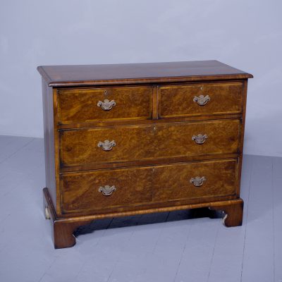 George 2nd style, neat-sized burr walnut chest of drawers