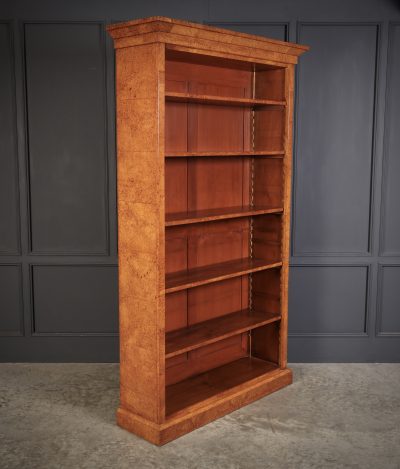 Large Amboyna Open Bookcase
