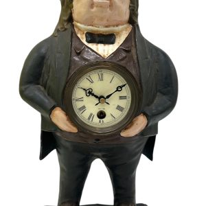 Vintage Quirky Figural Automated moving eyes John Bull novelty Clock – ca 1950 Mantel Clock Antique Clocks