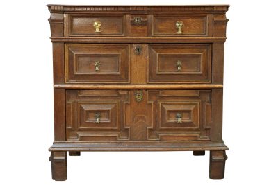 Charles II Oak 2 Part Chest