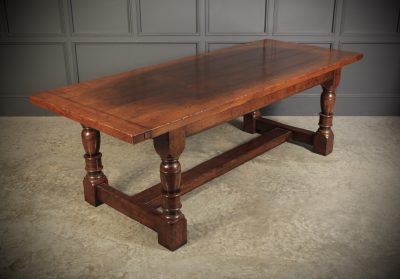 Solid Distressed Oak Refectory Dining Table