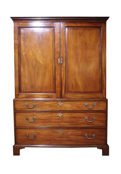 George III Mahogany Linen Press