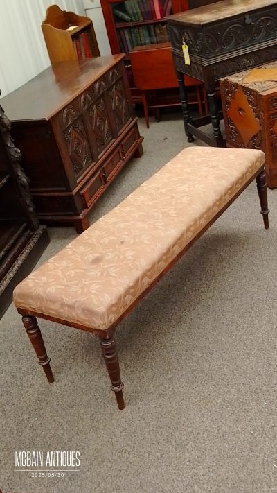 Antique Victorian Window Seat Stool