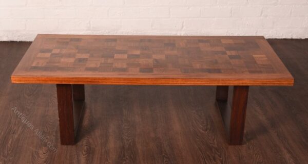 Rosewood parquetry coffee table by Poul Cadovius SAI1045