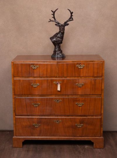 Georgian Walnut 2 Over 3 Chest Of Drawers SAI1497