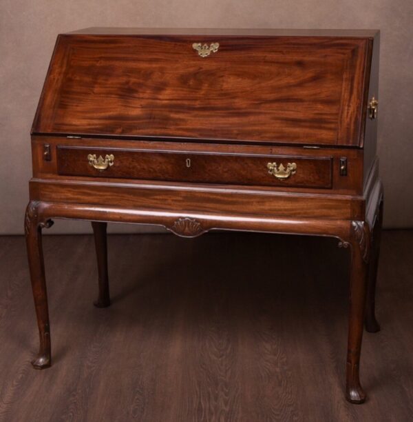 George III Style Mahogany Bureau On Stand By Muirhead And Moffat Of Glasgow SAI1690