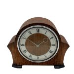 Wonderful Vintage English art deco oak case mantel clock â ca1950s Mantel Clock Antique Clocks