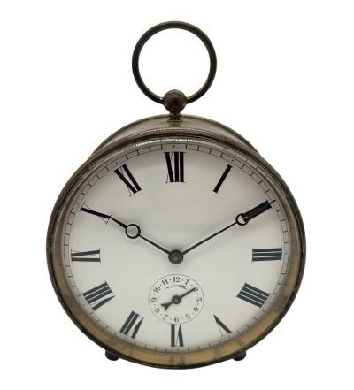 Rare wonderful Brevete Round Carriage alarm clock – ca1890
